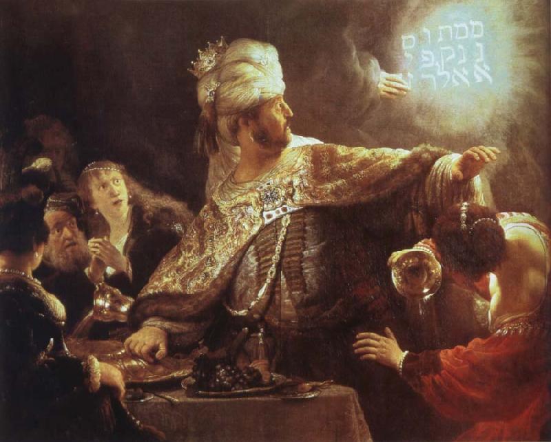 REMBRANDT Harmenszoon van Rijn Belshazzar-s Feast oil painting image